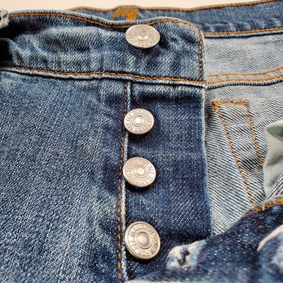 7 For All Mankind Jeans Boy Cut Womens Sz 29 Blue Denim Low Rise Bootcut USA VTG - Picture 6 of 16